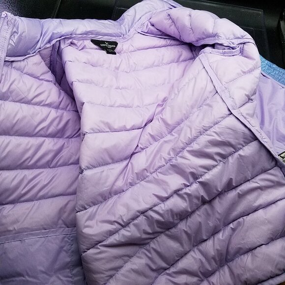 Eddie Bauer Girls 650 Down Packable Puffer Jacket Size Small (6/7) – Blue – New - Picture 8 of 13